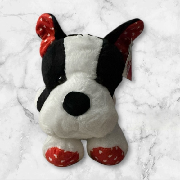 Celebrate Other - Cute Black and White Bull Dog Plush NWT